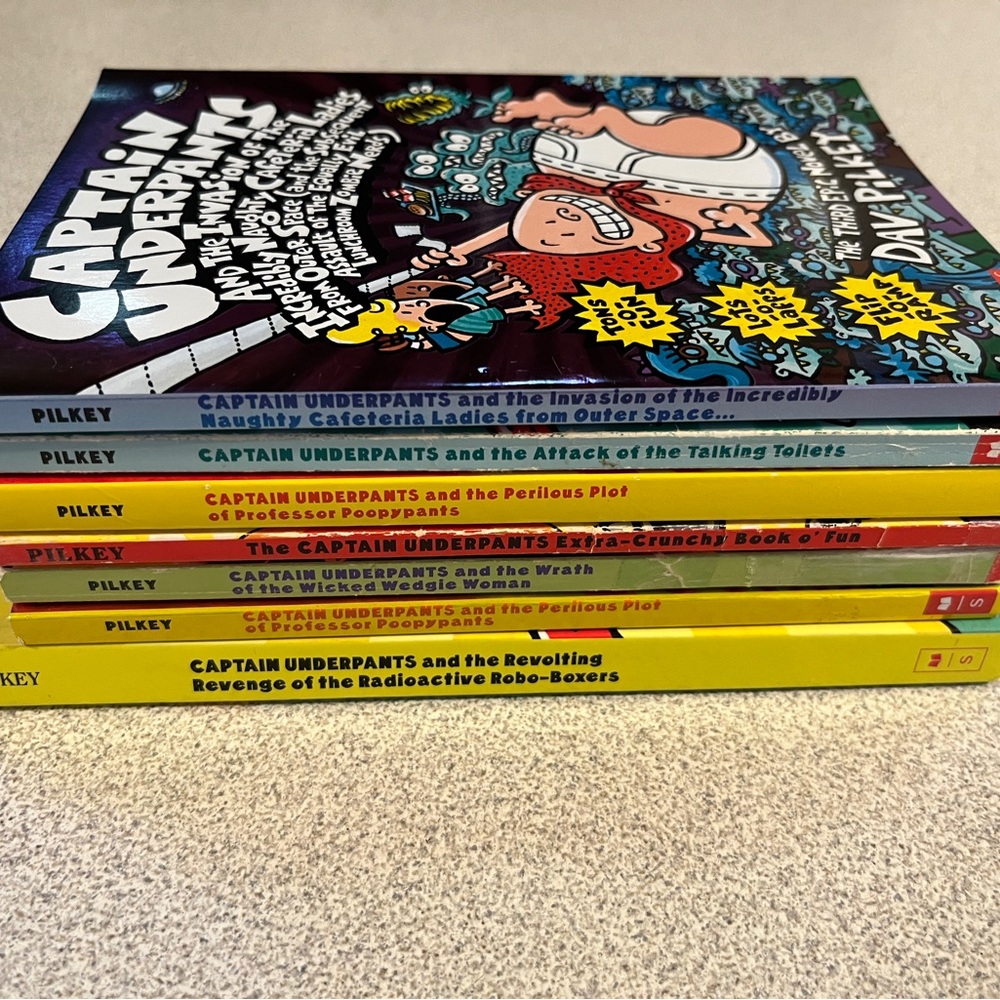 (2/$60) Captain Underpants Book Set (7)